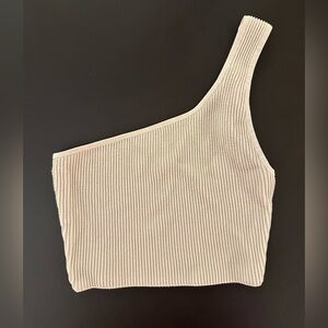 Aritzia Babaton Sculpt Knit One-Shoulder Cropped Tank